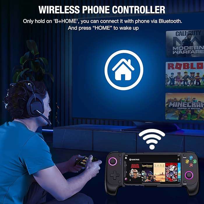 CYOYPPY Mobile Game Controller for iPhone/Android Wireless gaming controller Support Phone Case - Compatible with Xbox Game Pass, Steam Link, Call of Duty, Roblox & Minecraft - Image 2