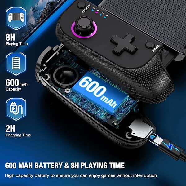 CYOYPPY Mobile Game Controller for iPhone/Android Wireless gaming controller Support Phone Case - Compatible with Xbox Game Pass, Steam Link, Call of Duty, Roblox & Minecraft - Image 5