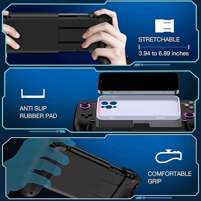 CYOYPPY Mobile Game Controller for iPhone/Android Wireless gaming controller Support Phone Case - Compatible with Xbox Game Pass, Steam Link, Call of Duty, Roblox & Minecraft - Image 7