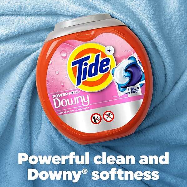 Tide Power PODs + Downy Laundry Detergent Pods, 18 Count, Soft Boosters + April Fresh - Image 3