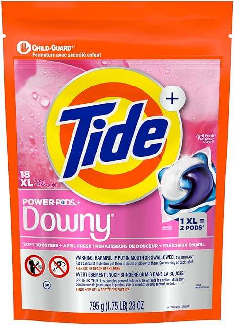 Tide Power PODs + Downy Laundry Detergent Pods, 18 Count, Soft Boosters + April Fresh - Image 10