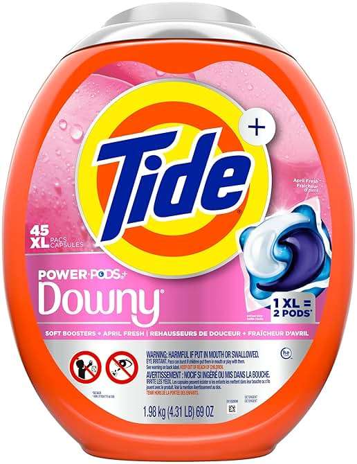 Tide Power PODs + Downy Laundry Detergent Pods, 45 Count, Soft Boosters + April Fresh - Image 11