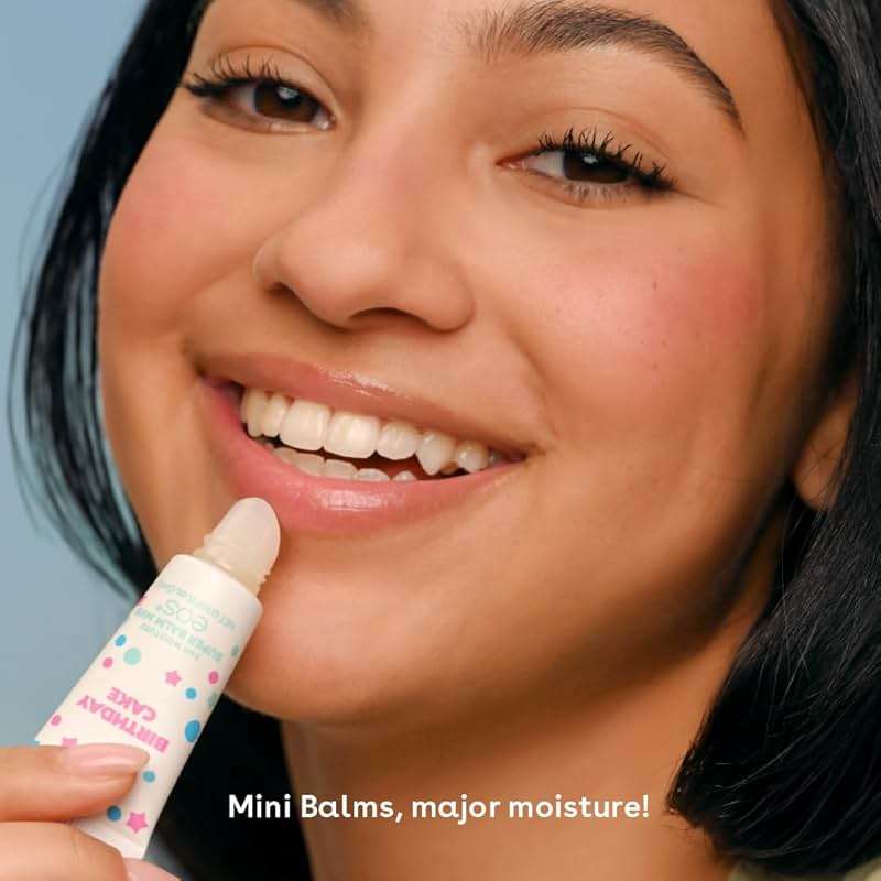 eos 24H Moisture Super Balm Minis- Crème de la Crème, Limited-Edition Lip Mask, Lip Mask, Made for Sensitive Skin, Shea Butter, Variety Pack, 0.169 fl oz, 3-Pack - Image 3