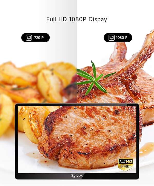 SYLVOX Kitchen TV, Small Smart TV for Kitchen, 15.6 inch 1080P Full HD Under Cabinet TVs, Google Smart Television with Voice Remote Control WiFi Bluetooth Chromecast 2 Speakers, Compact & Foldable - Image 6