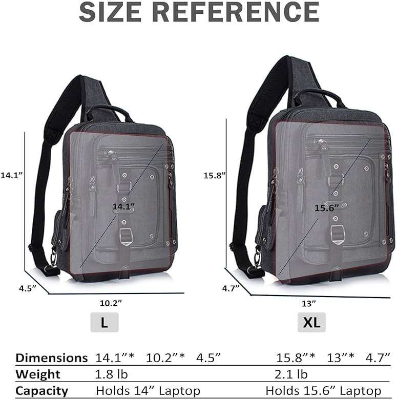 Schkleier Messenger Bag for Men Canvas Sling Bag Crossbody Backpack Laptop Shoulder Bag Hiking Daypacks Casual Tactical - Image 3