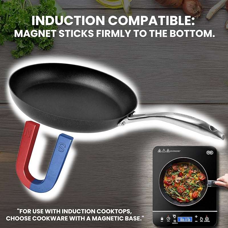 OMEO Portable Induction Cooktop Hot Plate Countertop Burner 1800 Watts Induction Burner with LCD Sensor Touch, LED Display, 10 Temperature Levels, Child Safety Lock, Auto Shutoff Function - Image 5