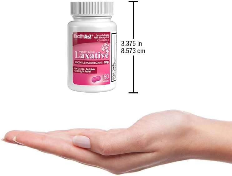 HealthA2Z® Woman's Gentle Laxative | Bisacodyl Stimulant Laxative 5mg | Constipation Relief | Gentle and Reliable | Overnight Relief (150 Tablets) - Image 7