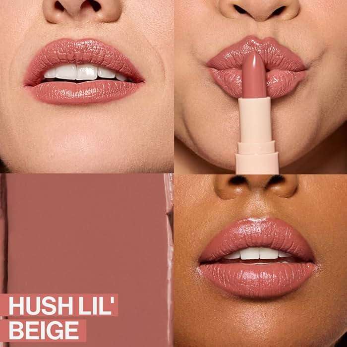 wet n wild Mega Last Rich Satin Lip Color, Rich Creamy Color with Satin Finish, Infused with Vitamin E & Moisturizing Argan Oil, Lightweight, Silky-Smooth, Vegan & Cruelty-Free - Hush Lil' Beige - Image 3