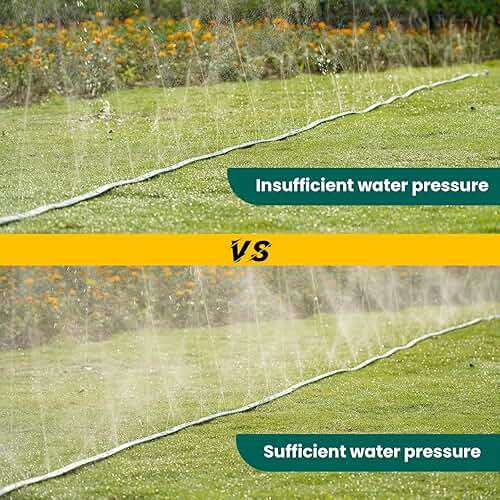DXront Sprinkler Soaker Hose 50ft for Garden Lawn, Watering Pipe with Holes, High-Efficiency Water-Saving Garden Irrigation System, Drip Hose Sprinkler - Image 6