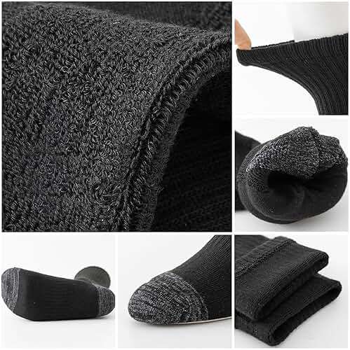JOYNÉE 8 Pairs Mens Crew Cushion Socks Work Athletic Running Socks Casual Breathable Socks for Men,Sock Size:10-13 - Image 4