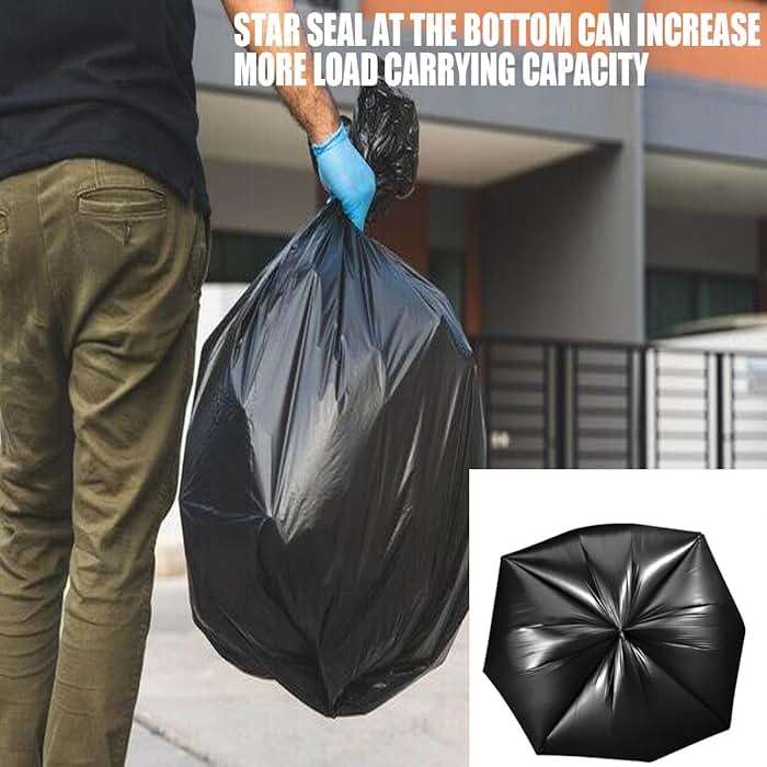 BEIDOU-PAC 13 Gallon Trash Bags, 250 Count Black Tall Kitchen Garbage bags, Multi-purpose Trash Can Bin Liners for Bathroom, Office, Industrial, Commercial, Janitorial, Municipal, Recycling - Image 7