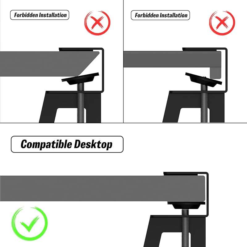Keyboard Tray Under Desk, Pull Out Keyboard Tray with C Clamp Mount, 25.6" (29.7" Including Clamps) x 11.8" Slide-Out Platform Computer Drawer for Typing, Keyboard & Mouse Tray, White - Image 7