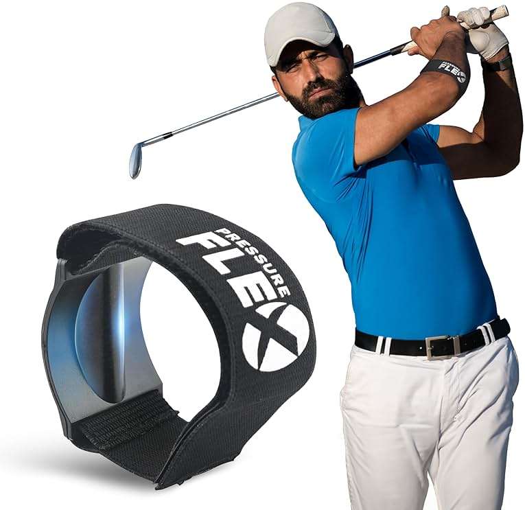 Tennis Elbow Brace for Men - Golfers Elbow Brace for Men, Forearm Compression Tendonitis Relief Arm Band, Adjustable Strap with Pressure Ridge Bar, Forearm Support Strap for Quick Recovery - Image 1