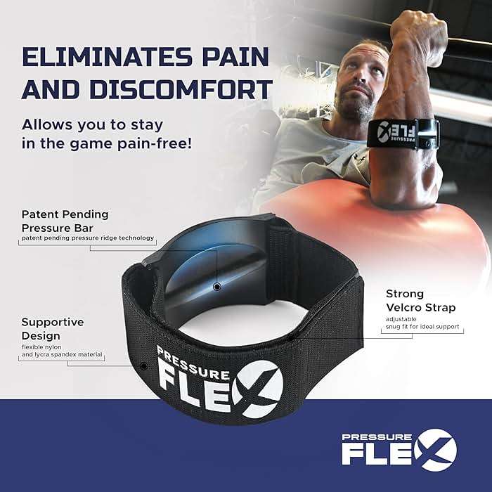 Tennis Elbow Brace for Men - Golfers Elbow Brace for Men, Forearm Compression Tendonitis Relief Arm Band, Adjustable Strap with Pressure Ridge Bar, Forearm Support Strap for Quick Recovery - Image 2