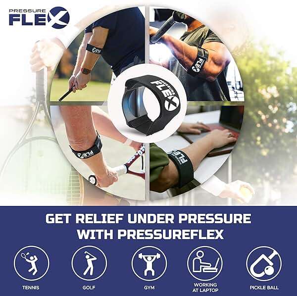 Tennis Elbow Brace for Men - Golfers Elbow Brace for Men, Forearm Compression Tendonitis Relief Arm Band, Adjustable Strap with Pressure Ridge Bar, Forearm Support Strap for Quick Recovery - Image 4