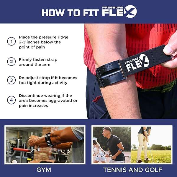 Tennis Elbow Brace for Men - Golfers Elbow Brace for Men, Forearm Compression Tendonitis Relief Arm Band, Adjustable Strap with Pressure Ridge Bar, Forearm Support Strap for Quick Recovery - Image 5