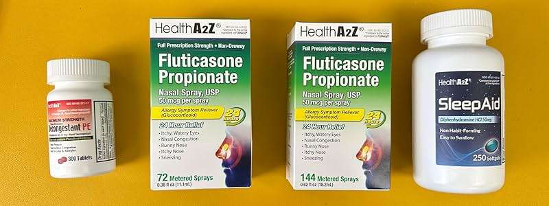 HealthA2Z® Fluticasone Propionate Nasal Spray | 50 mcg per Spray | 24 Hour Allergy Relief | 144 Sprays | 0.62 fl oz. (18.2mL) (0.62 fl oz. (Pack of 1)) - Image 5
