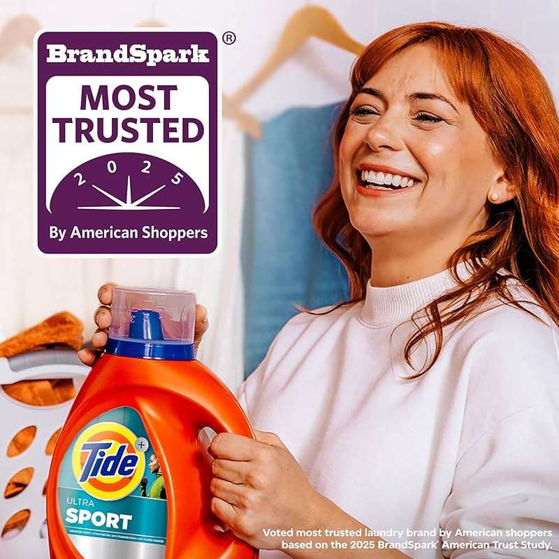 Tide Ultra Sport Liquid Laundry Detergent, 84 fl oz, 59 Loads, Laundry Detergent Liquid with Advanced Sweat plus Stain Fighters - Image 7