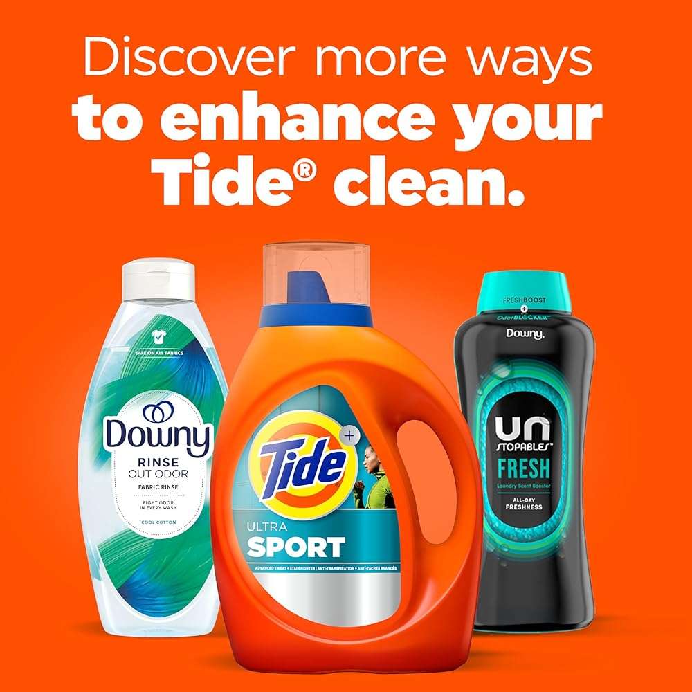 Tide Ultra Sport Liquid Laundry Detergent, 84 fl oz, 59 Loads, Laundry Detergent Liquid with Advanced Sweat plus Stain Fighters - Image 9