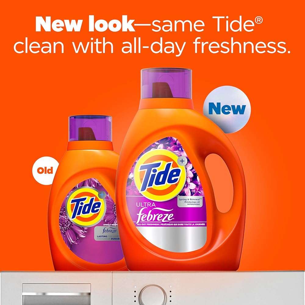 Tide Ultra Febreze Liquid Laundry Detergent, Spring and Renewal scent, 84 fl oz, 59 Loads, Laundry Detergent Liquid with All-Day Freshness - Image 2