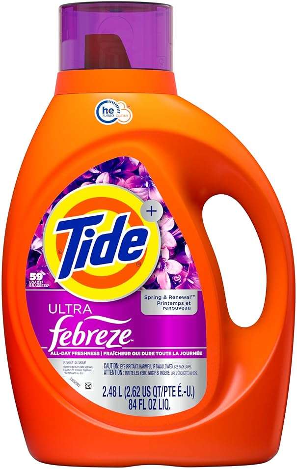 Tide Ultra Febreze Liquid Laundry Detergent, Spring and Renewal scent, 84 fl oz, 59 Loads, Laundry Detergent Liquid with All-Day Freshness - Image 11