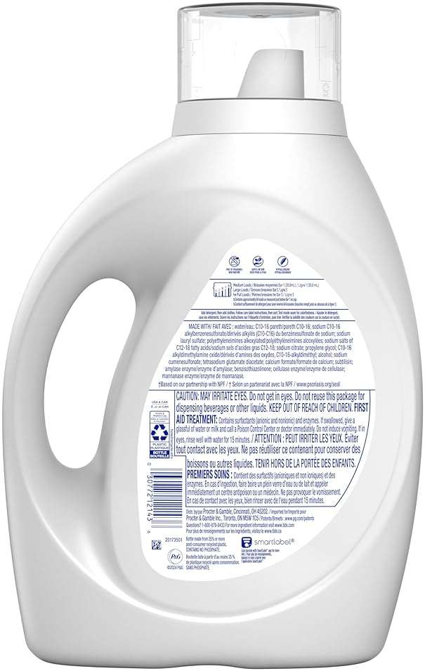 Tide Free & Gentle Liquid Laundry Detergent, 64 Loads, 84 fl oz, Tide Laundry Detergent, Clean Laundry Detergent - Image 12