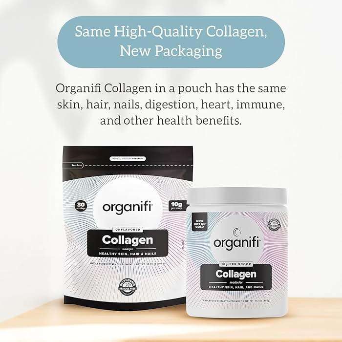 Organifi Collagen Powder - Fuller Hair, Stronger Nails, and Radiant Skin - Replenish and Rebuild Your Body - Gluten-Free, Dairy-Free, and Soy-Free Hydrolyzed Multi Collagen Peptides, 30 Servings - Image 3