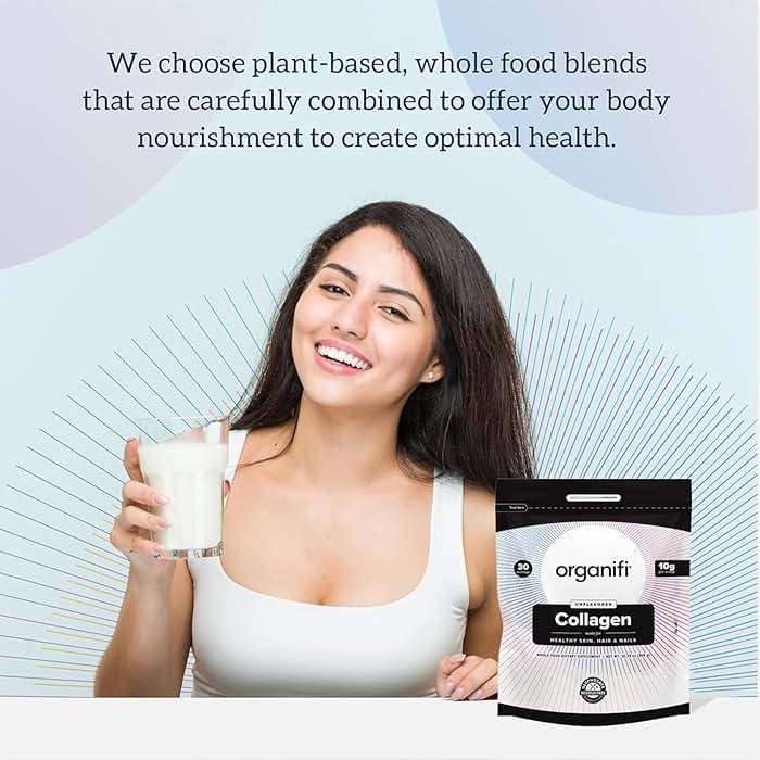 Organifi Collagen Powder - Fuller Hair, Stronger Nails, and Radiant Skin - Replenish and Rebuild Your Body - Gluten-Free, Dairy-Free, and Soy-Free Hydrolyzed Multi Collagen Peptides, 30 Servings - Image 7