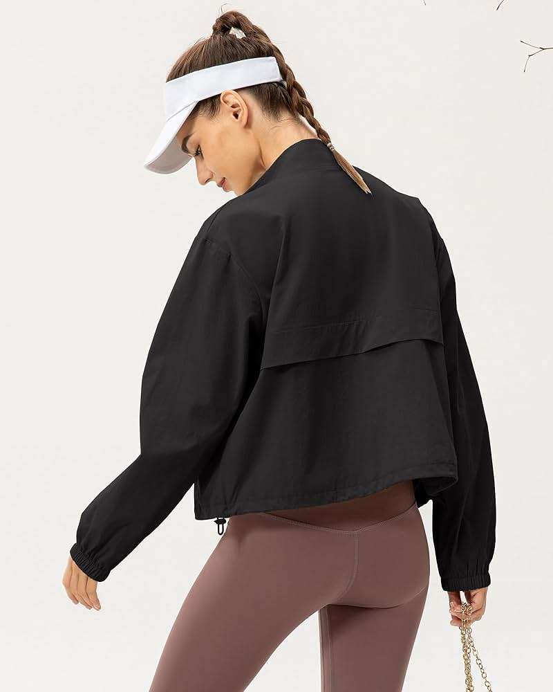 Gacaky Women's Lightweight Athletic Jacket Sun Protection Full Zip Long Sleeve Shirts Workout Track Jackets with Pocket - Image 6