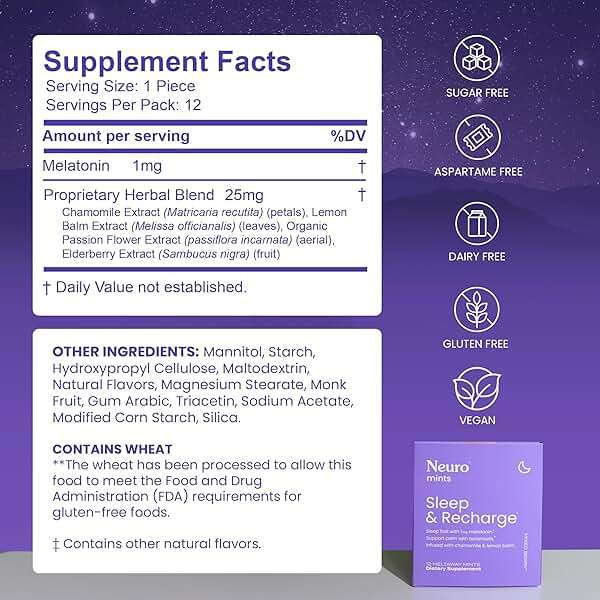 Neuro Sleep & Recharge Meltaway Mints - Sleep Aid for Adults with Melatonin 1mg, Chamomile & Elderberry - Travel Essentials for Nighttime Relaxation & Healthy Rest Cycle - Mixed Berry (144 ct) - Image 8