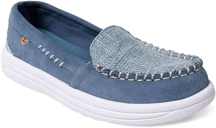 Lamo Women's Katya Loafers for Women – Lightweight, Cushioned Suede Moccasins LITE Technology, EVA Soles for All-Day Comfort, Versatile Women Loafers (Blue), 10 (M) US - Image 1