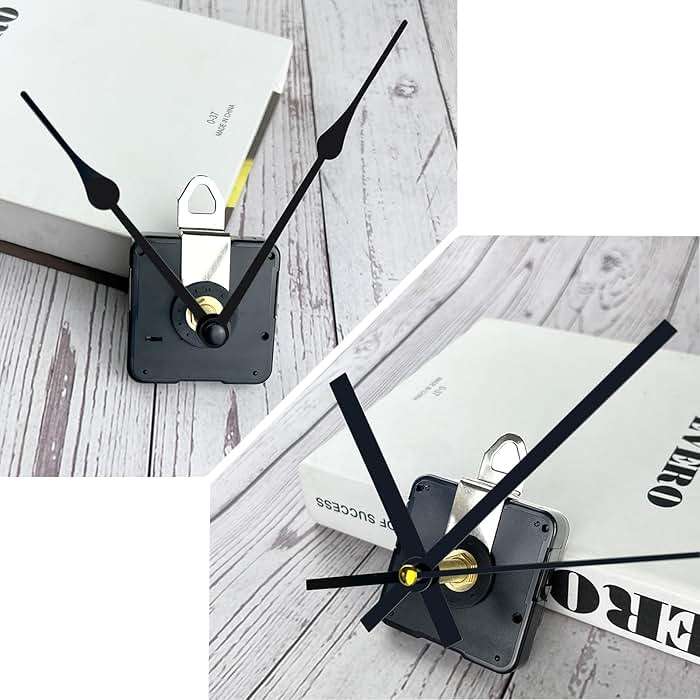31mm Quartz Long Shaft Clock Movement DIY Wall Clock Movement Mechanism Clock Repair Kit Replacement (Shaft Length 1-1/5 inch,2 Pair Hands) (Shaft Length 1-1/5 inch) - Image 4