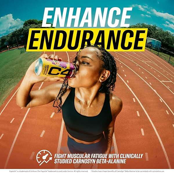 C4 Performance Energy Drink, Cherry Popsicle, Zero Sugar Carbonated Preworkout Energy, 200mg Caffeine with Beta Alanine, 16 Fl Oz (12 Pack) - Image 6