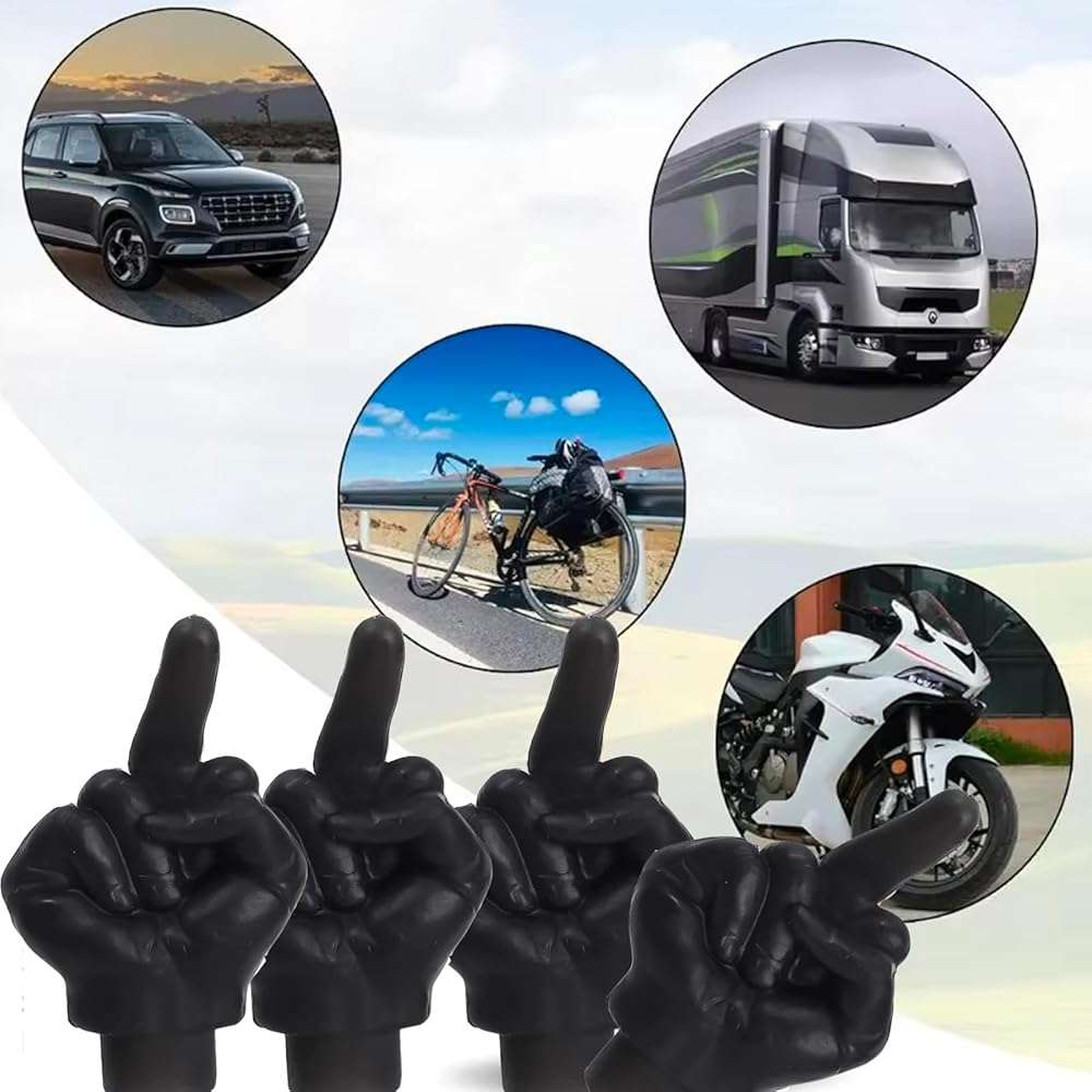 Tire Valve Stem Caps Cover, 4 Pcs Car Tire Caps, Universal Stem Covers for Cars Trucks Motorcycles SUVs and Bikes, Car Accessories (Black) - Image 8
