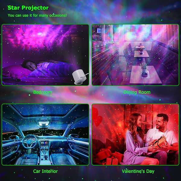HERHOTER Galaxy Projector,Star Projector with Timer and Remote Control for Adults Bedroom Decoration, Party,Star Night Light - Image 7