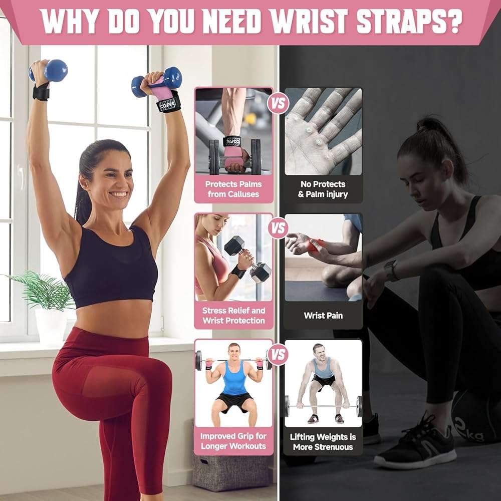 COFIT Wrist Straps for Weightlifting, Workout Wrist Wraps with Dual-Layer Oxford Leather, Enhanced Grip for Optimal Hand and Wrist Protection, Gym Lifting Straps for Deadlift and Powerlifting - Image 2