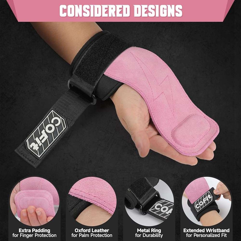 COFIT Wrist Straps for Weightlifting, Workout Wrist Wraps with Dual-Layer Oxford Leather, Enhanced Grip for Optimal Hand and Wrist Protection, Gym Lifting Straps for Deadlift and Powerlifting - Image 3