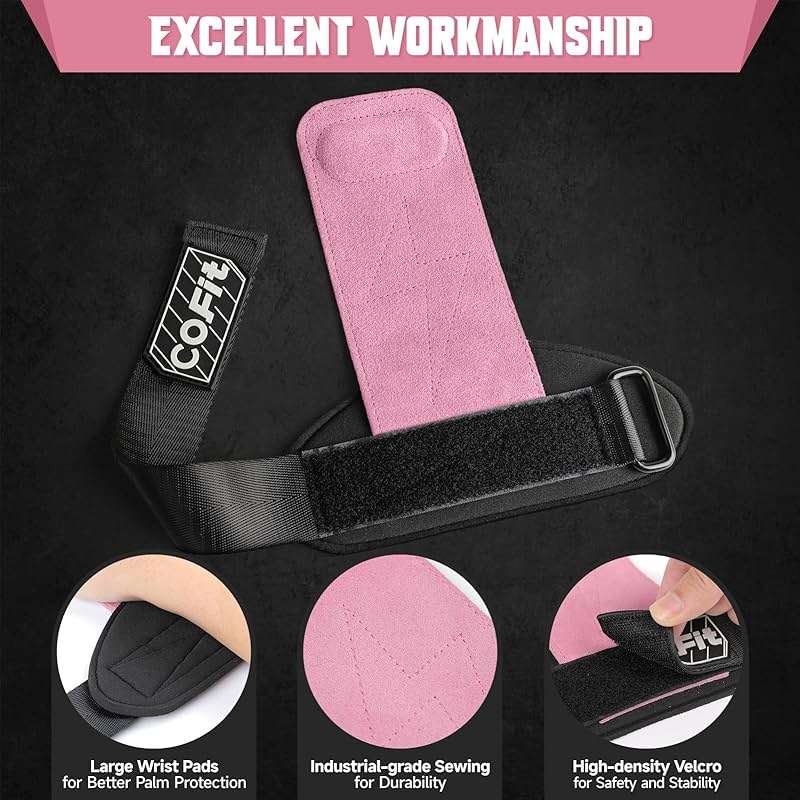 COFIT Wrist Straps for Weightlifting, Workout Wrist Wraps with Dual-Layer Oxford Leather, Enhanced Grip for Optimal Hand and Wrist Protection, Gym Lifting Straps for Deadlift and Powerlifting - Image 4