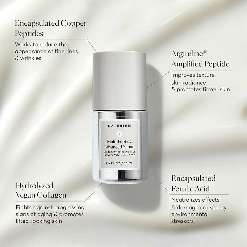 Naturium Multi-Peptide Advanced Serum, Firming & Smoothing Face Serum for Fine Lines & Wrinkles with Advanced Multi-Peptide Blend, 1 oz - Image 4