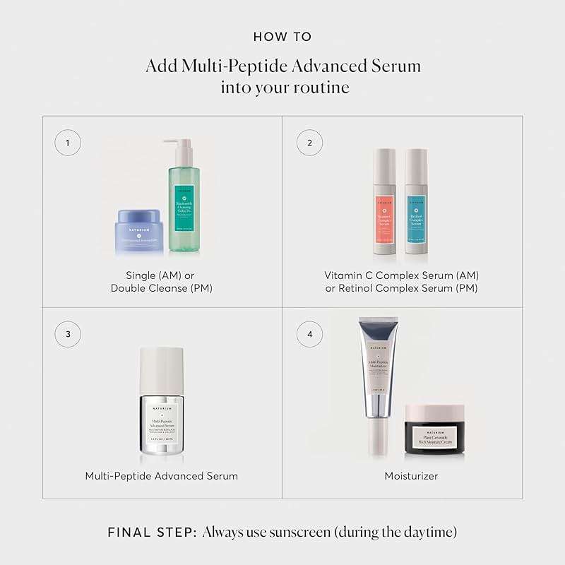 Naturium Multi-Peptide Advanced Serum, Firming & Smoothing Face Serum for Fine Lines & Wrinkles with Advanced Multi-Peptide Blend, 1 oz - Image 6
