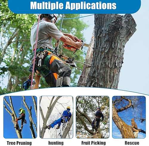 MAHOOMMAKH Tree Climbing Spikes, Tree Climbing Gear with Adjustable Climbing Belt- Tree Climbing Equipment for Tree Work, Picking Fruit, Outdoor - Image 7
