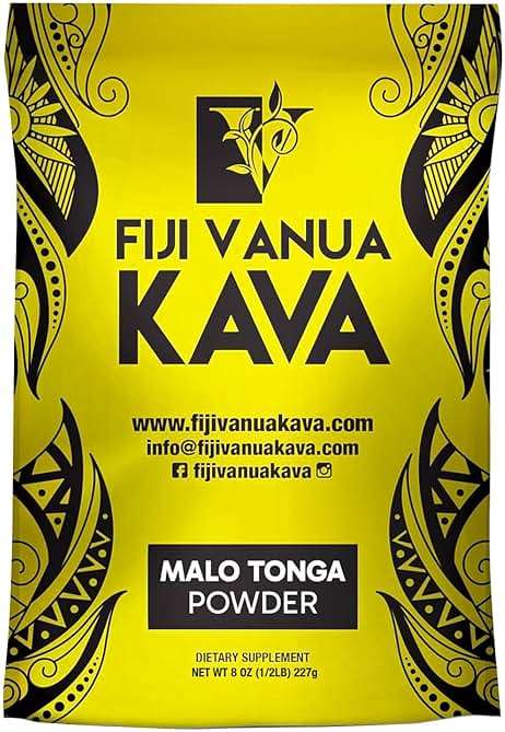 Fiji Vanua Kava-Malo Tonga Kava Drink Powder, Medium Grind Traditional Kava Root Powder, Easy to Prepare Kava Root Powder with Smooth and Creamy Taste, Premium, 8oz - Image 1