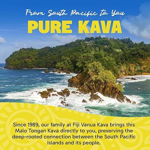 Fiji Vanua Kava-Malo Tonga Kava Drink Powder, Medium Grind Traditional Kava Root Powder, Easy to Prepare Kava Root Powder with Smooth and Creamy Taste, Premium, 8oz - Image 7