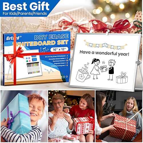 Grtard Dry Erase Magnetic White Board, 16''x12'' Double-Sided Desktop Whiteboard with Stand, Portable Small Whiteboard Set, Dry Erase Board for to-Do Lists, Planning & Office, Home - Image 7