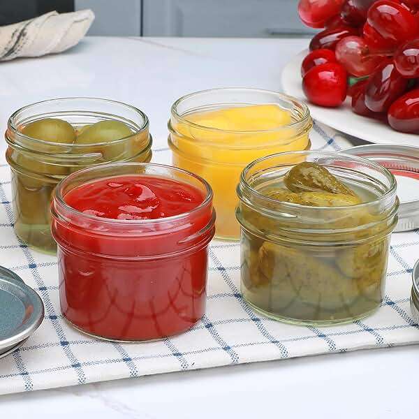 Brajttt 4oz Small Mason Jars, 9 Pack Glass Mason Jar with Regular Lids,Mini Jam Jars for Jelly, Jam, Honey, Dessert, Spice, Wedding Favor - Image 6
