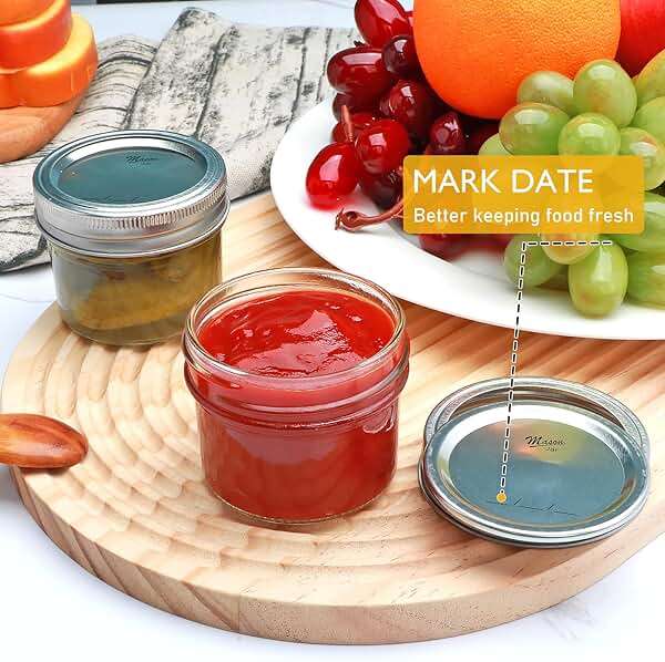 Brajttt 4oz Small Mason Jars, 9 Pack Glass Mason Jar with Regular Lids,Mini Jam Jars for Jelly, Jam, Honey, Dessert, Spice, Wedding Favor - Image 7