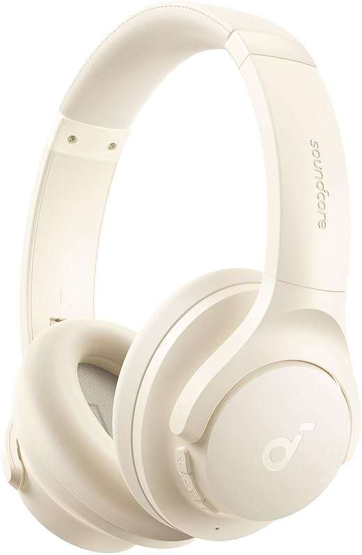 Soundcore by Anker Q20i Hybrid Active Noise Cancelling Headphones, Wireless Over-Ear Bluetooth, 40H Long ANC Playtime, Hi-Res Audio, Big Bass, Customize via an App, Transparency Mode (White) - Image 1