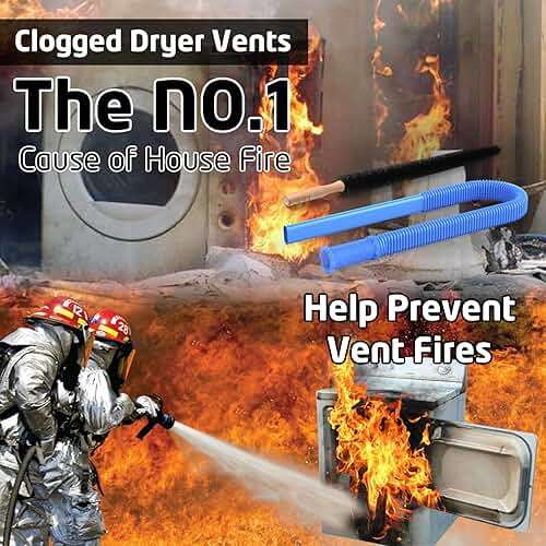 PetOde 2 Pieces Dryer Vent Cleaner Kit Compatible with Most Vacuum Cleaner, Dryer Lint Brush and Vacuum Hose Attachment with Universal Connector, Quickly Lint Remover - Image 7