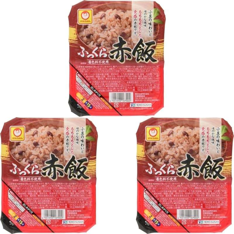 Red Rice Sekihan Red Beans And Rice Bulk 5.64oz(160g) Pack Of 3 Cooked Sticky Rice - Image 4