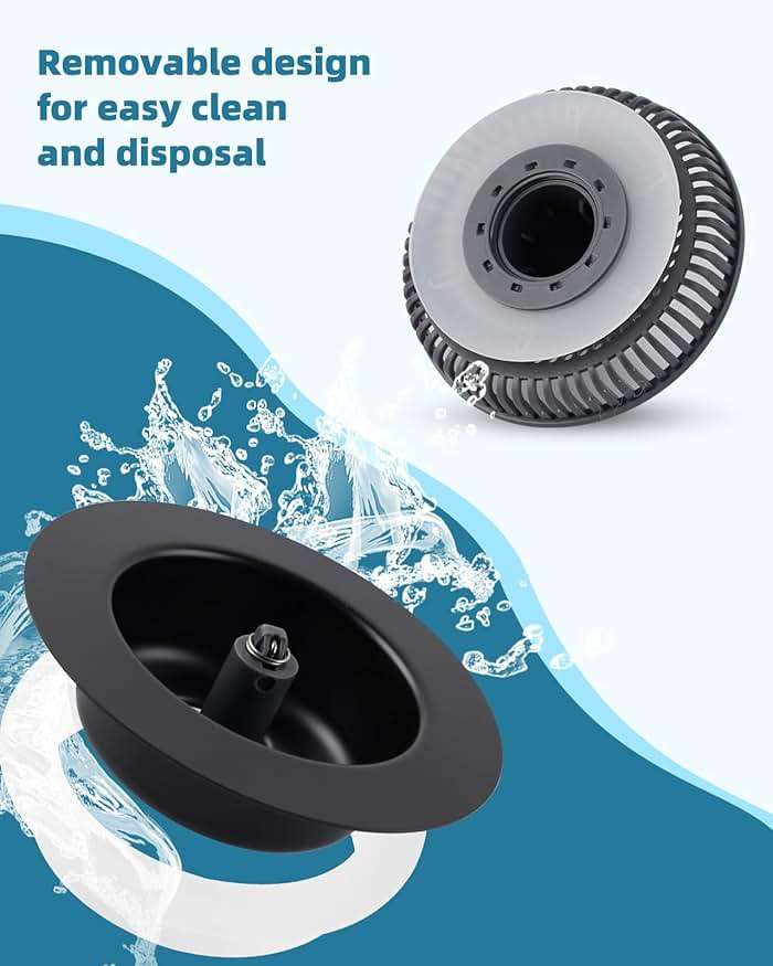 Universal 3 in 1 Kitchen Sink Drain Strainer Stopper Combo, Black Stainless Steel Shell Pop Up Sink Stopper for US Standard 3-1/2 inch Drain Filter, Anti-Clog and Easy Clean, Matte Black - Image 3